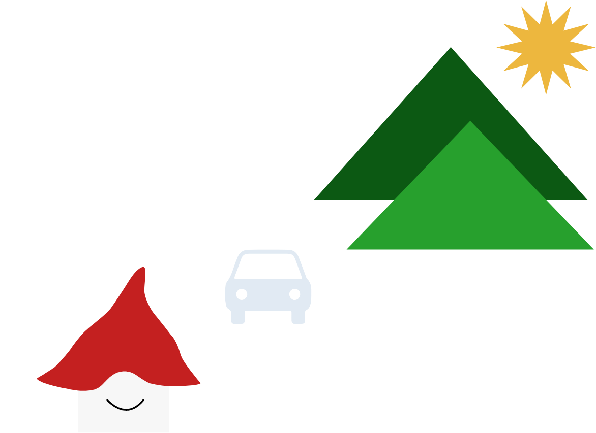Mountains, sun car and a Home Gnome - Go enjoy your weekend!